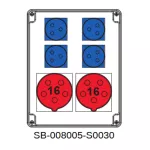 ROZDZIELNICA;2X5X16A;4X3X16A;INA=16A;IP54