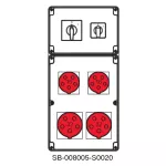 ROZDZIELNICA BEZ BEZPIECZNIKÓW;0-1(32A);0-1(16A);2X5X32A;2X5X16A;INA=32A;IP54