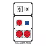 ROZDZIELNICA BEZ BEZPIECZNIKÓW;0-1(32A);0-1(16A);2X5X32A;1X5X16A;1X3X16A;INA=32A