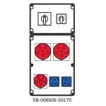 ROZDZIELNICA BEZ BEZPIECZNIKÓW;0-1(32A);0-1(16A);2X5X32A;1X5X16A;2X3X16A;INA=32A