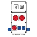 ROZDZIELNICA BEZ BEZPIECZNIKÓW;0-1(32A);0-1(16A);2X5X32A;1X5X16A;4X3X16A;INA=32A