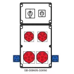 ROZDZIELNICA BEZ BEZPIECZNIKÓW;0-1(32A);0-1(16A);2X5X32A;2X5X16A;2X3X16A;INA=32A