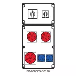 ROZDZIELNICA BEZ BEZPIECZNIKÓW;0-1(32A);0-1(16A);1X5X32A;2X5X16A;2X3X16A;INA=32A