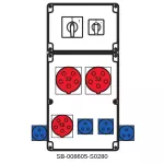 ROZDZIELNICA BEZ BEZPIECZNIKÓW;0-1(32A);0-1(16A);2X5X32A;1X5X16A;4X3X16A;INA=32A