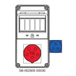 ROZDZIELNICA BEZ BEZPIECZNIKÓW;5X16A;3X16A;INA=32A;IP54