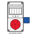 ROZDZIELNICA BEZ BEZPIECZNIKÓW;5X32A;3X16A;INA=32A;IP54