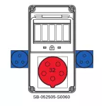 ROZDZIELNICA BEZ BEZPIECZNIKÓW;5X32A;2X3X16A;INA=32A;IP54