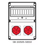 ROZDZIELNICA BEZ BEZPIECZNIKÓW;2X5X16A;INA=32A;IP54