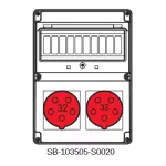 ROZDZIELNICA BEZ BEZPIECZNIKÓW;2X5X32A;INA=32A;IP54