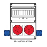 ROZDZIELNICA BEZ BEZPIECZNIKÓW;2X5X32A;2X3X16A;INA=32A;IP54