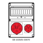 ROZDZIELNICA BEZ BEZPIECZNIKÓW;5X63A;5X16A;INA=63A;IP54