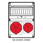 ROZDZIELNICA BEZ BEZPIECZNIKÓW;5X63A;5X32A;INA=63A;IP54