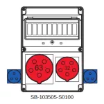 ROZDZIELNICA BEZ BEZPIECZNIKÓW;5X63A;5X32A;2X3X16A;INA=63A;IP54