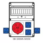 ROZDZIELNICA BEZ BEZPIECZNIKÓW;5X63A;4X3X16A;INA=63A;IP54