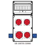 ROZDZIELNICA BEZ BEZPIECZNIKÓW;1X5X32A;3X5X16A;2X3X16A;INA=32A;IP54