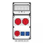 ROZDZIELNICA BEZ BEZPIECZNIKÓW;2X5X32A;1X5X16A;2X3X16A;INA=32A;IP54