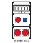 ROZDZIELNICA BEZ BEZPIECZNIKÓW;2X5X32A;1X5X16A;1X3X16A;INA=32A;IP54