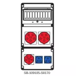 ROZDZIELNICA BEZ BEZPIECZNIKÓW;2X5X32A;1X5X16A;2X3X16A;INA=32A;IP54