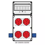 ROZDZIELNICA BEZ BEZPIECZNIKÓW;4X5X32A;2X3X16A;INA=32A;IP54