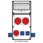 ROZDZIELNICA BEZ BEZPIECZNIKÓW;2X5X32A;1X5X16A;4X3X16A;INA=32A;IP54