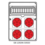 ROZDZIELNICA BEZ BEZPIECZNIKÓW;4X5X32A;INA=32A;IP54