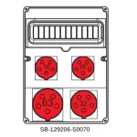 ROZDZIELNICA BEZ BEZPIECZNIKÓW;5X32A;2X5X16A;5X63A;INA=63A;IP54