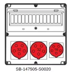 ROZDZIELNICA BEZ BEZPIECZNIKÓW;2X5X32A;5X16A;INA=32A;IP54