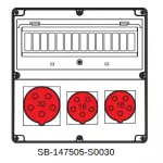 ROZDZIELNICA BEZ BEZPIECZNIKÓW;5X32A;2X5X16A;INA=32A;IP54