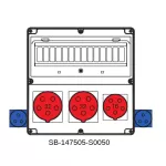 ROZDZIELNICA BEZ BEZPIECZNIKÓW;2X5X32A;5X16A;2X3X16A;INA=32A;IP54