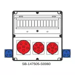 ROZDZIELNICA BEZ BEZPIECZNIKÓW;5X32A;2X5X16A;2X3X16A;INA=32A;IP54