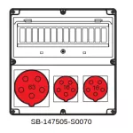 ROZDZIELNICA BEZ BEZPIECZNIKÓW;5X63A;2X5X16A;INA=63A;IP54