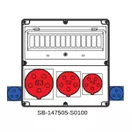 ROZDZIELNICA BEZ BEZPIECZNIKÓW;5X63A;5X32A;5X16A;2X3X16A;INA=63A;IP54