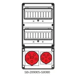 ROZDZIELNICA BEZ BEZPIECZNIKÓW;5X63A;5X32A;INA=63A;IP54