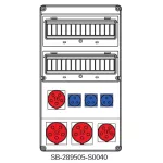 ROZDZIELNICA BEZ BEZPIECZNIKÓW;2X5X32A;2X5X16A;3X3X16A;INA=63A;IP54