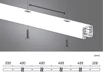 Szynoprzewód URail system 2m 230V biały RAL9003 / metal