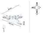 Łącznik szynowy T URail system 230V biały RAL9003 / tworzywo sztuczne