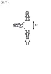 Łącznik szynowy T URail system 230V biały RAL9003 / tworzywo sztuczne