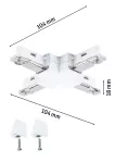 Łącznik szynowy X URail system 230V biały RAL9003 / tworzywo sztuczne