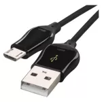 Kabel USB 2.0, wtyk A - micro B, ładowanie Quick Charge, transmisja danych, 1 m, czarny