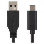 Kabel USB 3.1, wtyk A - C, szybkie ładowanie Quick Charge, transmisja danych, 1 m, czarny