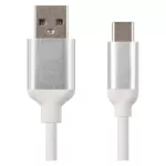 Kabel USB 2.0, wtyk A - C, ładowanie, transmisja danych, 1 m, biały