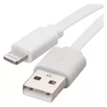 Kabel USB 2.0, wtyk A - Lightning MFi, i16P, ładowanie, transmisja danych, 1 m, biały