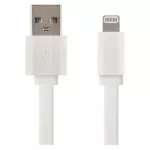 Kabel USB 2.0, wtyk A - Lightning MFi, i16P, ładowanie, transmisja danych, 1 m, biały