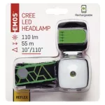 Latarka czołowa LED CREE 3W + SMD, 110 lm 850mAh ładowalna