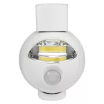 Lampka nocna 3W COB LED 3× AA, 90lm, czujnik PIR, biała