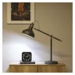 Lampa biurkowa E27 HARRY 56 cm ciemno szary