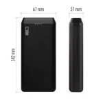 Powerbank EMOS ALPHA2 20, 20000 mAh, 10 W, czarny