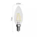 Żarówka LED Filament świeczka / E14 / 3,4 W (40 W) / 470 lm / neutralna biel