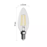 Żarówka LED Filament świeczka / E14 / 6 W (60 W) / 810 lm / ciepła biel