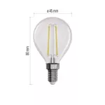 Żarówka LED Filament Mini Globe / E14 / 1,8 W (25 W) / 250 lm / ciepła biel